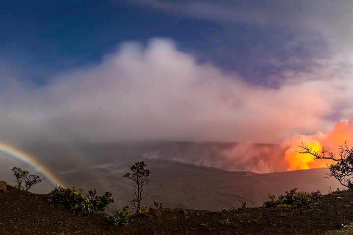 Moonbow over Kilauea